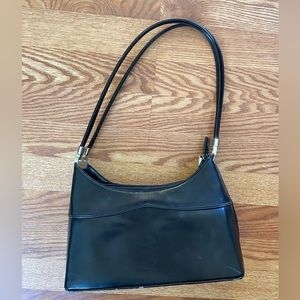 Vintage Black Leather Shoulder Bag
